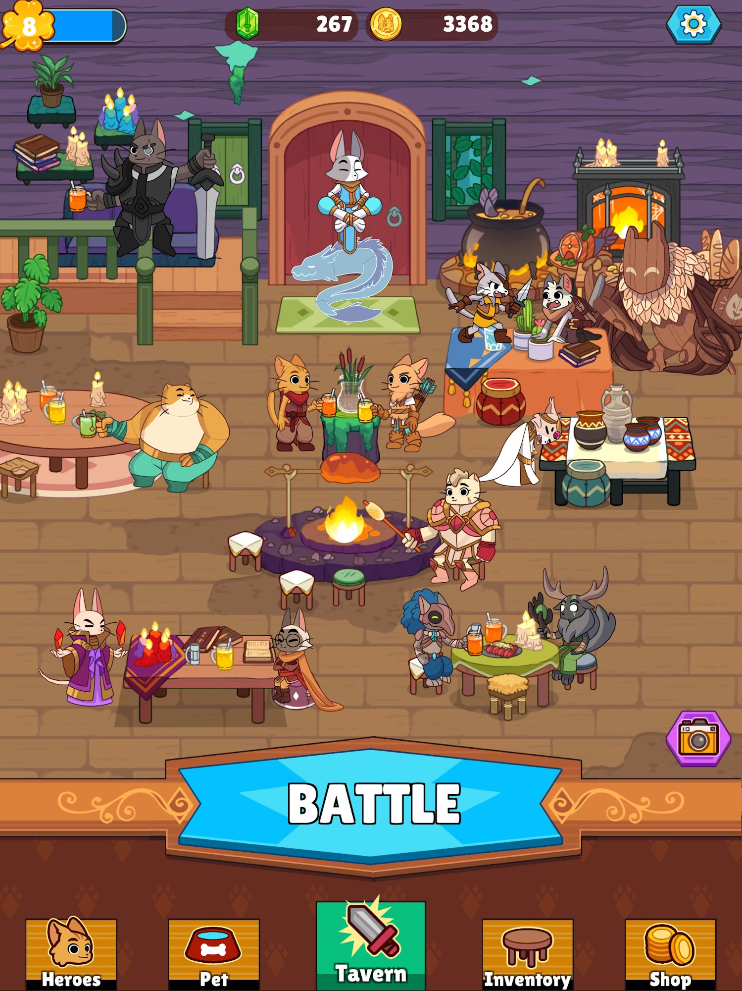Baixar Clicker Cats - RPG Idle Heroes para Android grátis.