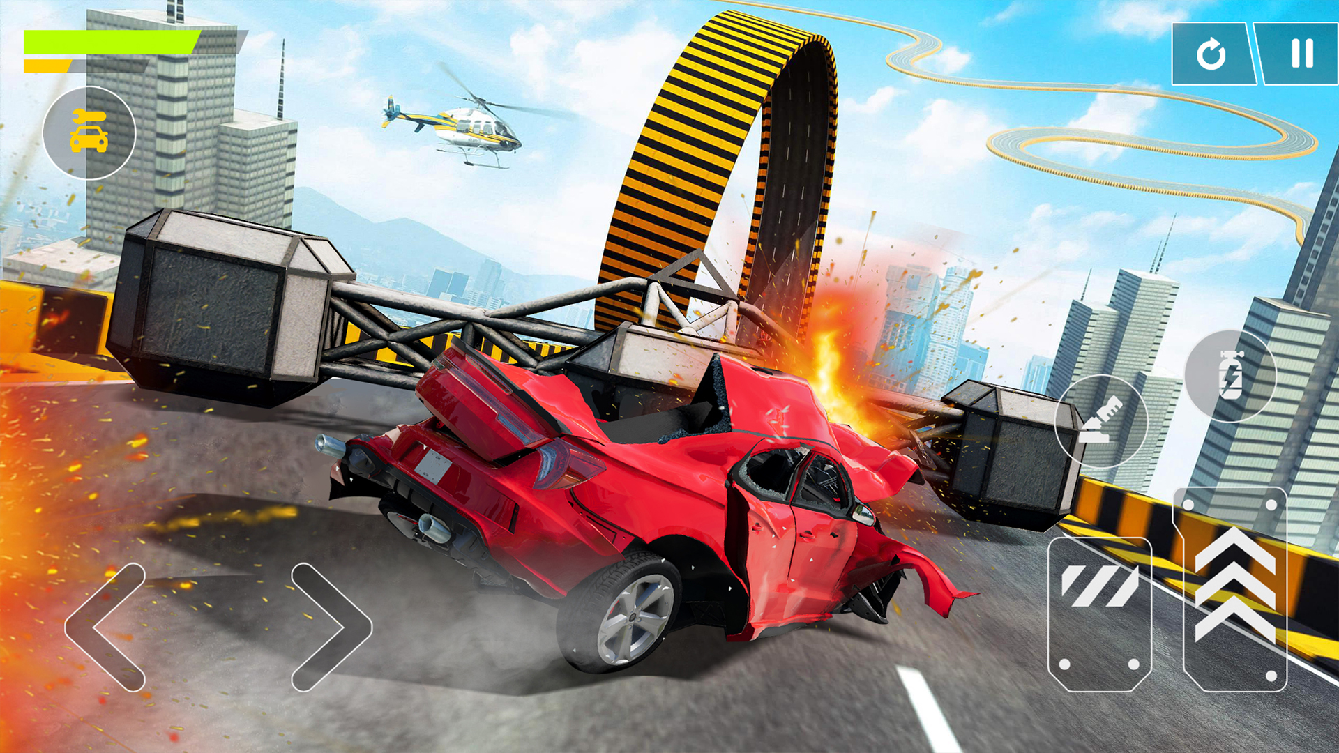 Baixar Flying Car Crash: Real Stunts para Android A.n.d.r.o.i.d. .5...0. .a.n.d. .m.o.r.e grátis.