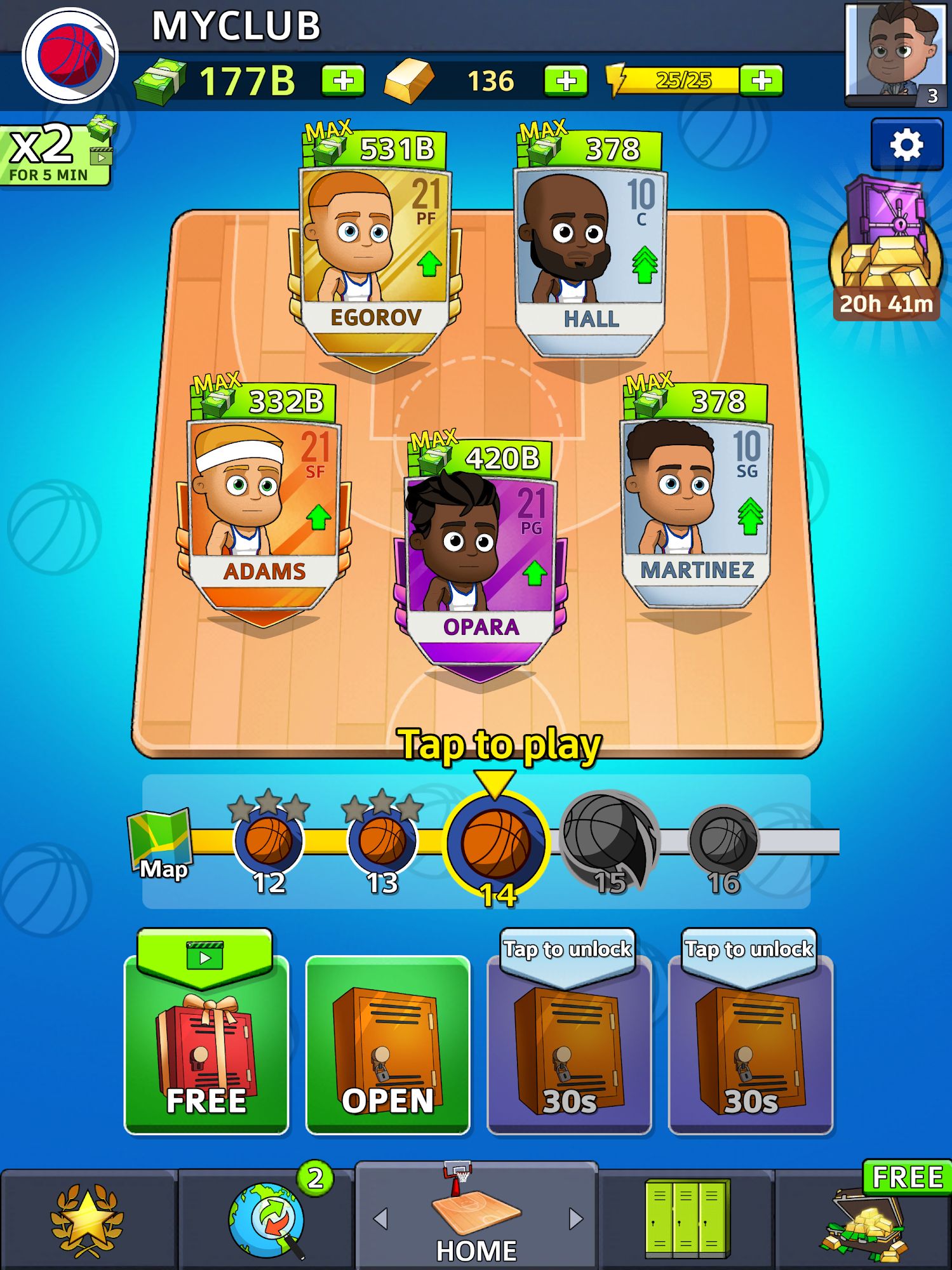 Baixar Idle Five - Be a millionaire basketball tycoon para Android grátis.