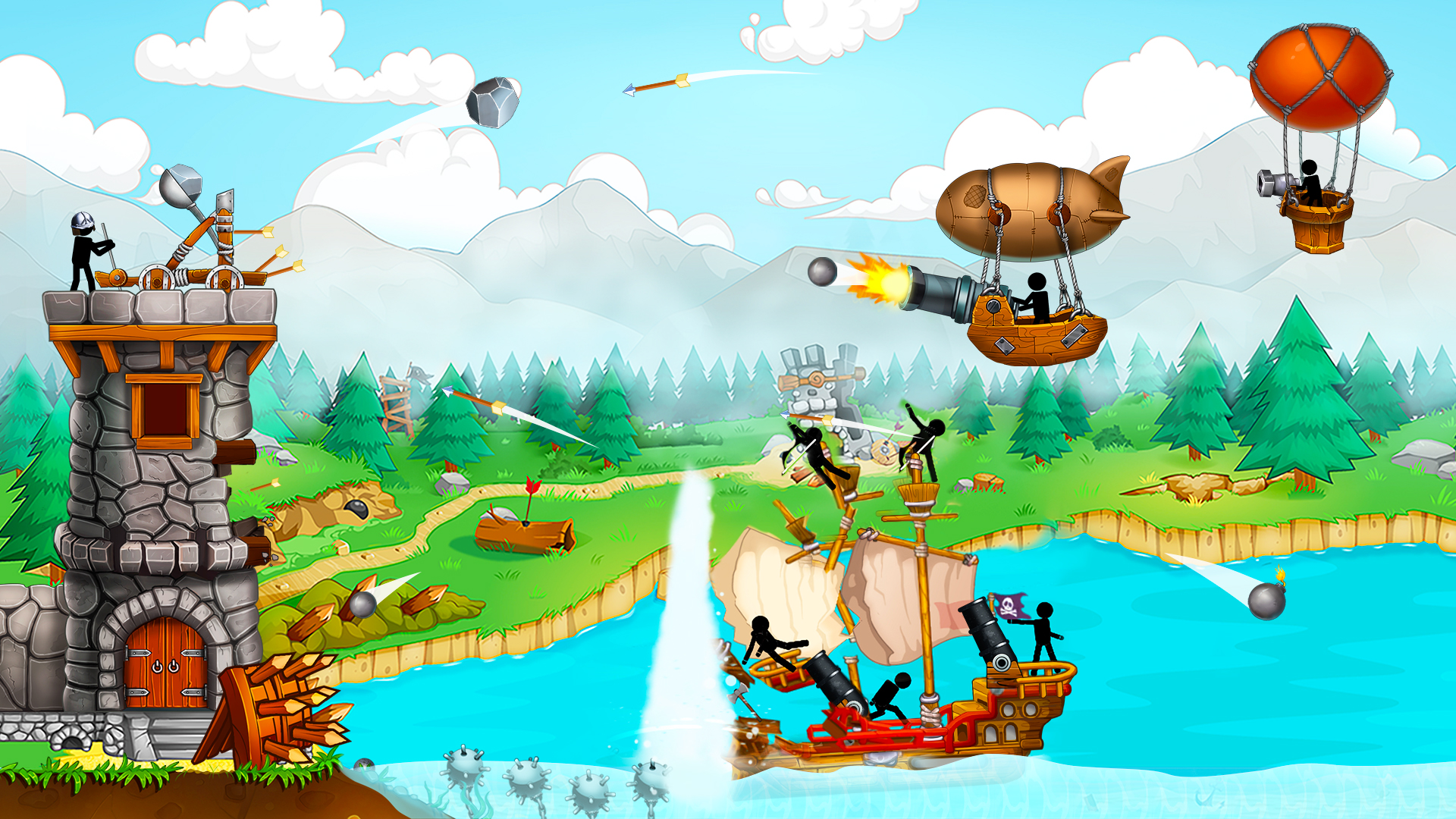 Baixar The Catapult: Stickman Pirates para Android grátis.