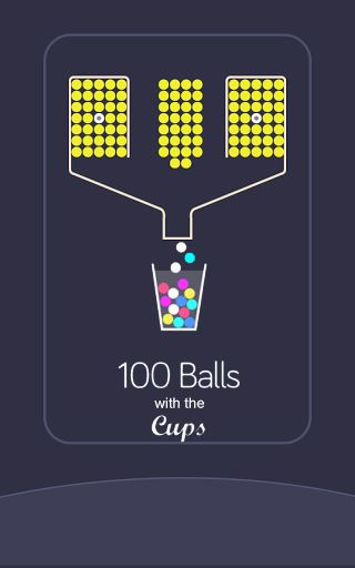 100 bolas com os copos
