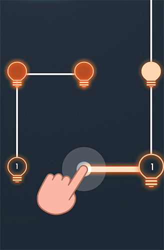 Light on: Line connect puzzle