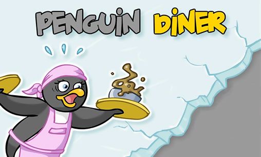 Lanchonete de pinguim. Restaurante de pinguim de gelo 