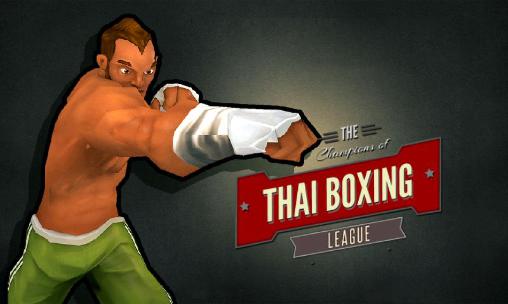 O campeão de liga de boxe tailandês