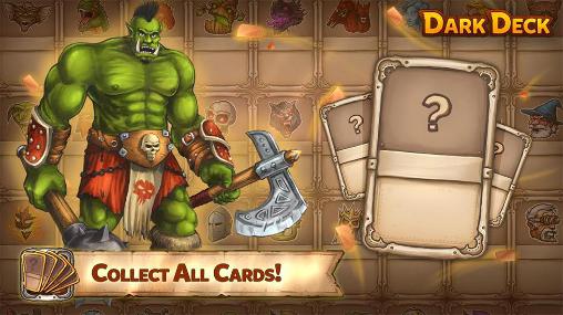 Baralho escuro: Cartão de dragão. Jogo de cartões de coleção
