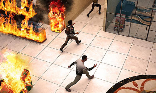 História de fuga de incêndio 3D