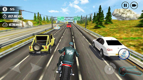 Highway moto rider: Traffic race