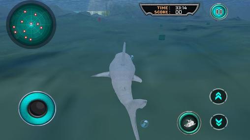 A vingança de um tubarão branco com fome 3D
