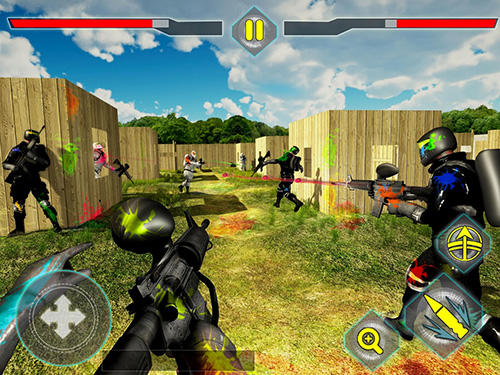 Paintball shooting arena: Real battle field combat