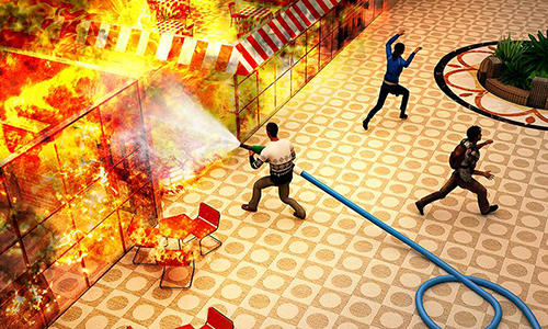 História de fuga de incêndio 3D