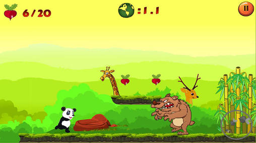 Corrida de panda pela selva