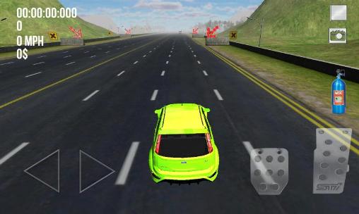 Corrida de tráfego de longa estrada 3D