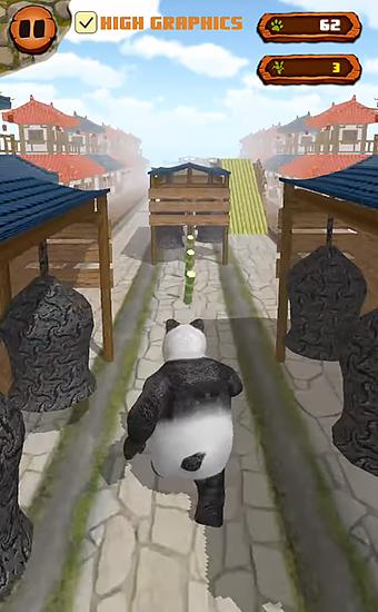 Corrida de panda: Salte e corra para longe