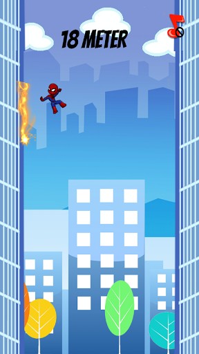 Homem salto de aranha. Aranha saltando.