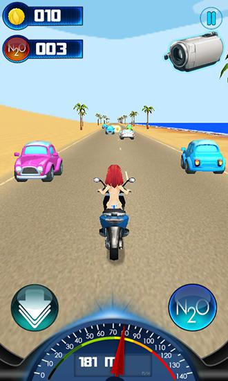 Corrida de moto na praia
