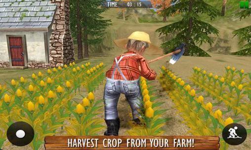 Efeito de texto de jogo de fazenda 3d