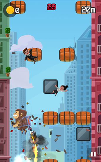 Kong com a mochila a jato: Revolução