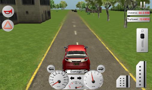 Piloto de carro moderno 3D