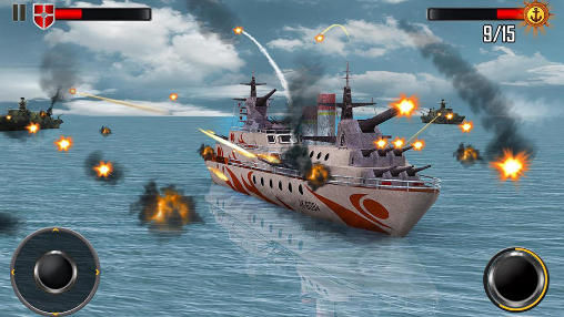 Combate de navios de guerra marítimos 3D