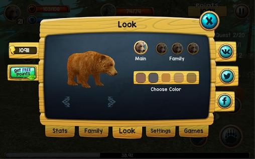 Simulador de urso selvagem 3D