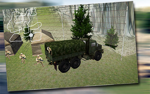 Motorista de caminhão de exército 3D