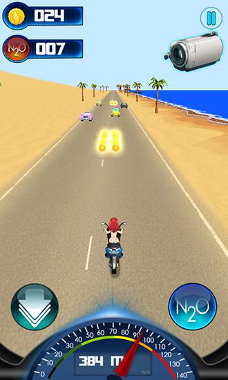 Corrida de moto na praia