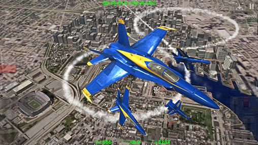 Anjos azuis: Simulador de voo