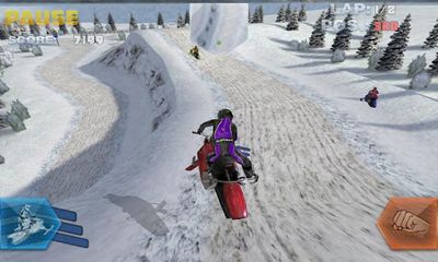 Corrida de Moto na Neve