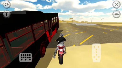 Corredor extremo da motocicleta 3D