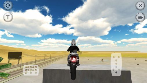 Corredor extremo da motocicleta 3D