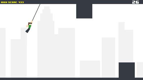 Corda Pixel: Balanço de corda sem fim