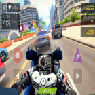 Juntamente com o jogo Apanha: Arena de batalha épica para Android, baixar grátis do Real Moto Rider: Traffic Race em celular ou tablet.