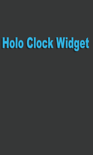 Baixar grátis o aplicativo Widget de Relógio Holo para celulares e tablets Android 2.1.