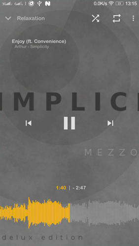 Mezzo: Reprodutor de música 