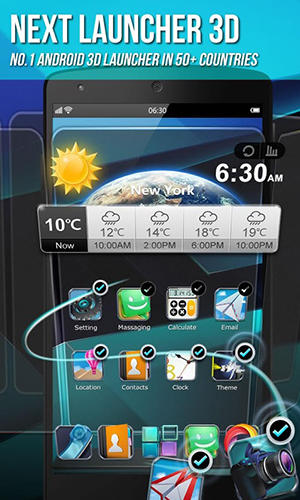 Baixar grátis o aplicativo Next launcher 3D para celulares e tablets Android 3.0.