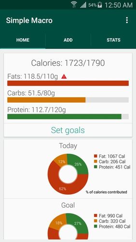 Simple macro - Contador de calorias 