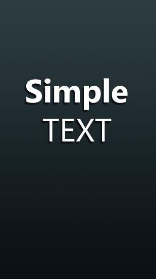 Baixar grátis o aplicativo Editores gráficos Texto Simples para celulares e tablets Android.