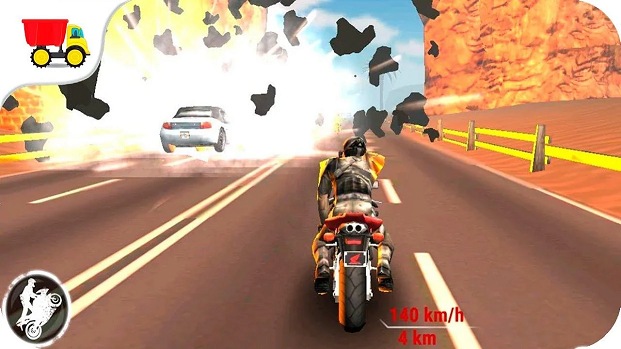 Baixar Super 3D Highway Bike Stunt: Motorbike Racing Game para Android grátis.