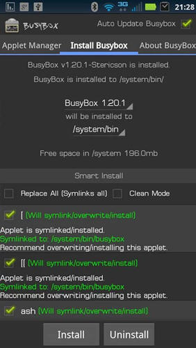 Painel BusyBox 