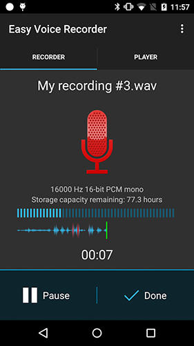 Simples gravador de voz Pro