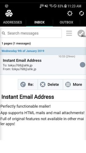 Instant email address - E-mail gratuito multiuso 