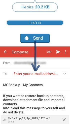 MCBackup - Cópia de segurança de contatos 
