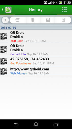 QR droid: Scanner de código