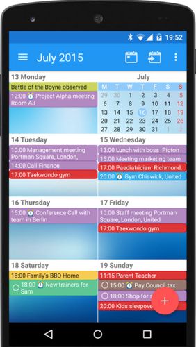 CloudCal Agenda do calendário 