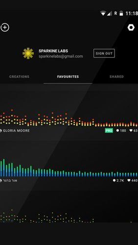 Muviz – Visualizador de música no painel de navegação 