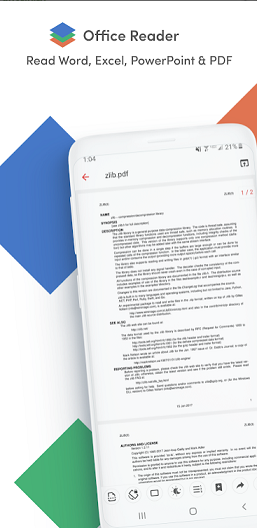Baixar grátis o aplicativo Office Reader - Word, Excel, PowerPoint & PDF para celulares e tablets Android.