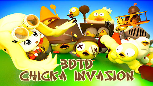 3D Defesa de torre: Invasão de galinhas 