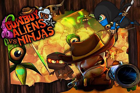 Baixar Vaqueiro contra ninja contra alienígenas para iOS 4.0 grátis.