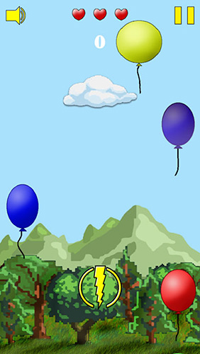 Nuvem vs. balões: Relâmpago 