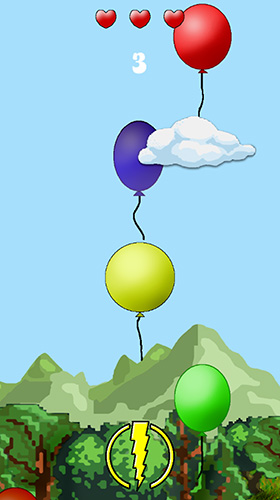 Nuvem vs. balões: Relâmpago 